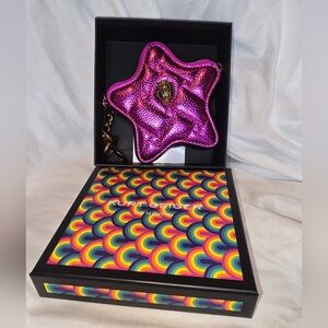 Kurt Geiger Kensington Metallic Quilted Novelty Star Bag Charm Nwt Sold Out